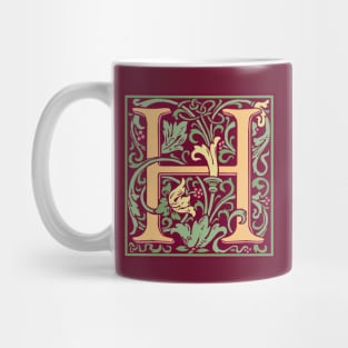 William Morris Vintage Letter H Mug